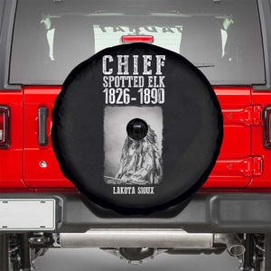 Native American Indian Chief Spare Tire Cover Lakota Sioux Chief Spotted Elk TS14 Black Print Your Wear