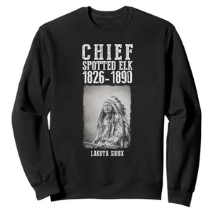 Native American Indian Chief Sweatshirt Lakota Sioux Chief Spotted Elk TS14 Black Print Your Wear