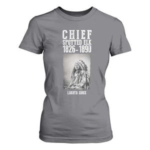Native American Indian Chief T Shirt For Women Lakota Sioux Chief Spotted Elk TS14 Charcoal Print Your Wear