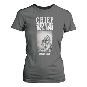Native American Indian Chief T Shirt For Women Lakota Sioux Chief Spotted Elk TS14 Dark Heather Print Your Wear