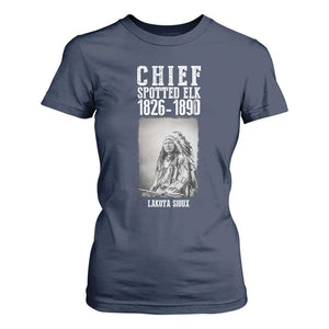 Native American Indian Chief T Shirt For Women Lakota Sioux Chief Spotted Elk TS14 Navy Print Your Wear