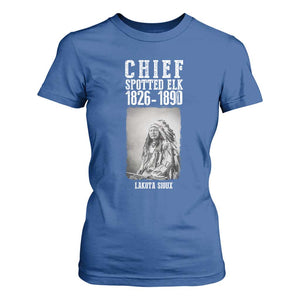 Native American Indian Chief T Shirt For Women Lakota Sioux Chief Spotted Elk TS14 Royal Blue Print Your Wear