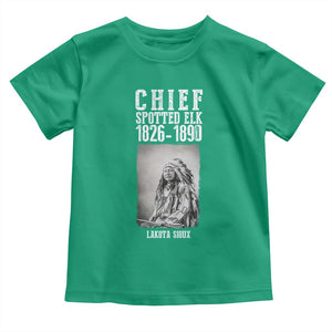 Native American Indian Chief Toddler T Shirt Lakota Sioux Chief Spotted Elk TS14 Irish Green Print Your Wear
