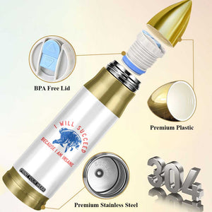 I Will Succeed Because I Am Insane Bullet Tumbler Funny Jimothy Raccoon Meme TS14 Print Your Wear