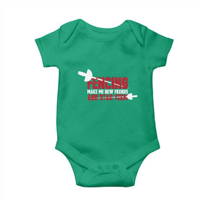 Funny Fencer Baby Onesie Fencing Make Me New Friends And Stab Them TS14 Irish Green Print Your Wear