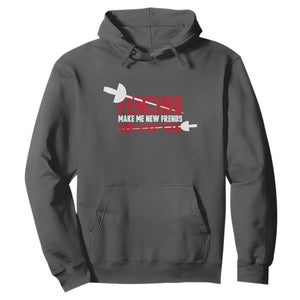 Funny Fencer Hoodie Fencing Make Me New Friends And Stab Them TS14 Dark Heather Print Your Wear
