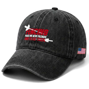 Funny Fencer Washed Cotton Baseball Cap Fencing Make Me New Friends And Stab Them TS14 Print Your Wear