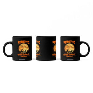 Funny Fencing Halloween Coffee Mug You Call It Fencing Zombie Survival TS14 Print Your Wear