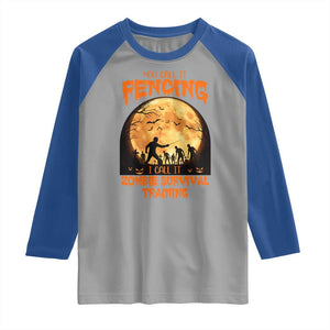 Funny Fencing Halloween Raglan Shirt You Call It Fencing Zombie Survival TS14 Sport Gray Royal Print Your Wear
