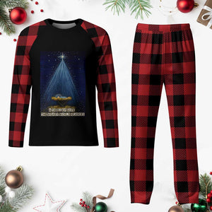 Nativity Scene Christmas Plaid Pajama Set Biible Baby Jesus Christian TS14 Buffalo Plaid Print Your Wear