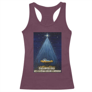 Nativity Scene Christmas Racerback Tank Top Biible Baby Jesus Christian TS14 Maroon Print Your Wear