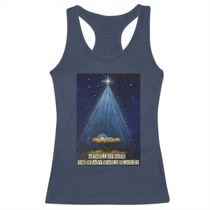 Nativity Scene Christmas Racerback Tank Top Biible Baby Jesus Christian TS14 Navy Print Your Wear