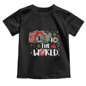 Nativity Scene Christmas Toddler T Shirt Joy To The World TS14 Black Print Your Wear