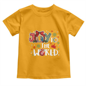 Nativity Scene Christmas Toddler T Shirt Joy To The World TS14 Gold Print Your Wear