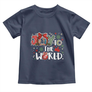 Nativity Scene Christmas Toddler T Shirt Joy To The World TS14 Navy Print Your Wear