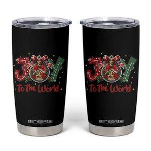 Jesus Christmas Tumbler Cup Joy To The World TS14 Black Print Your Wear