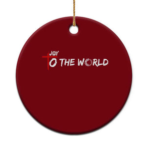 Jesus Christian Xmas Ceramic Ornament Joy To The World TS14 1pc Red Print Your Wear