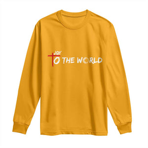 Jesus Christian Christmas Long Sleeve Shirt Joy To The World TS14 Gold Print Your Wear