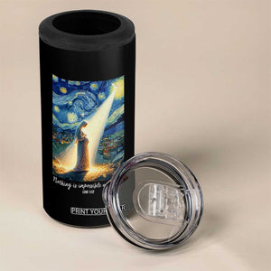 Virgin Mary Starry Night 4 in 1 Can Cooler Tumbler Luke 2:11 Christian Faith TS14 Print Your Wear