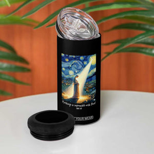 Virgin Mary Starry Night 4 in 1 Can Cooler Tumbler Luke 2:11 Christian Faith TS14 Print Your Wear