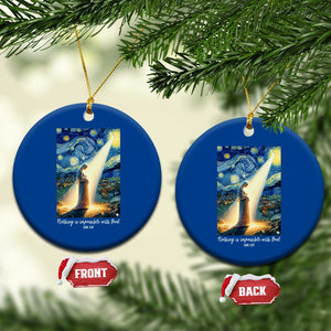 Virgin Mary Starry Night Ceramic Ornament Luke 2:11 Christian Faith TS14 1pc Blue Print Your Wear