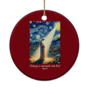 Virgin Mary Starry Night Ceramic Ornament Luke 2:11 Christian Faith TS14 1pc Red Print Your Wear