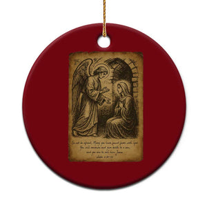 Virgin Mary Ceramic Ornament Angel Gabriel Luke 1:30 Christian TS14 1pc Red Print Your Wear