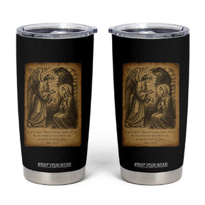 Virgin Mary Tumbler Cup Angel Gabriel Luke 1:30 Christian TS14 Black Print Your Wear