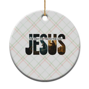 Jesus Christian Bible Ceramic Ornament The Way The Truth The Life TS14 1pc Christmas Plaid Print Your Wear