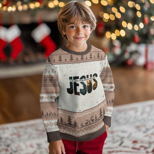 Jesus Christian Bible Ugly Christmas Sweater The Way The Truth The Life TS14 Mocha Mousse Print Your Wear