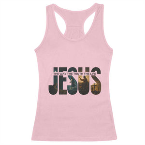 Jesus Christian Bible Racerback Tank Top The Way The Truth The Life TS14 Light Pink Print Your Wear