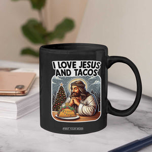 Funny Jesus Christian Christmas Coffee Mug I Love Jesus And Tacos TS14 Print Your Wear