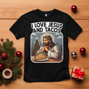 Funny Jesus Christian Christmas T Shirt I Love Jesus And Tacos TS14 Black Print Your Wear