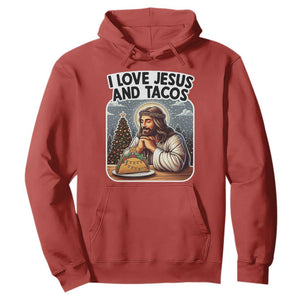 Funny Jesus Christian Christmas Hoodie I Love Jesus And Tacos TS14 Red Print Your Wear