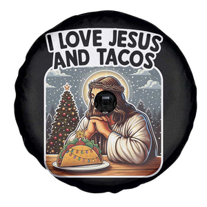 Funny Jesus Christian Christmas Spare Tire Cover I Love Jesus And Tacos TS14 Print Your Wear