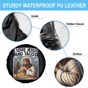 Funny Jesus Christian Christmas Spare Tire Cover I Love Jesus And Tacos TS14 Print Your Wear