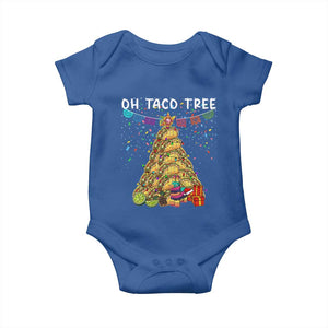 Taco Christmas Tree Baby Onesie Funny Xmas Foodie Mexican TS14 Royal Blue Print Your Wear