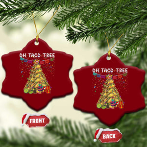 Taco Xmas Tree Ceramic Ornament Funny Xmas Foodie Mexican TS14 Print Your Wear