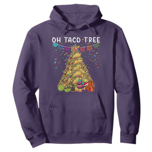 Taco Christmas Tree Hoodie Funny Xmas Foodie Mexican TS14 Purple Print Your Wear