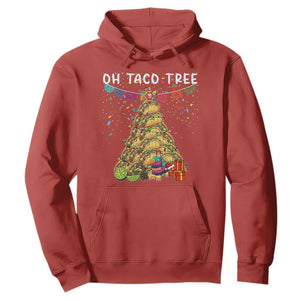 Taco Christmas Tree Hoodie Funny Xmas Foodie Mexican TS14 Red Print Your Wear