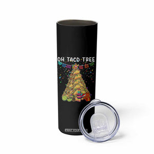 Taco Christmas Tree Skinny Tumbler Funny Xmas Foodie Mexican TS14 Print Your Wear