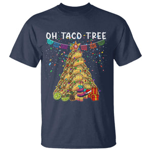 Taco Christmas Tree T Shirt Funny Xmas Foodie Mexican TS14 Navy Print Your Wear
