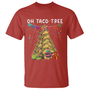 Taco Christmas Tree T Shirt Funny Xmas Foodie Mexican TS14 Red Print Your Wear