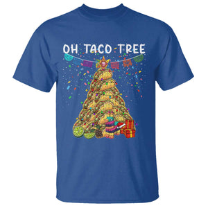 Taco Christmas Tree T Shirt Funny Xmas Foodie Mexican TS14 Royal Blue Print Your Wear
