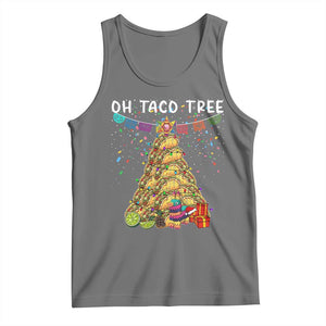 Taco Christmas Tree Tank Top Funny Xmas Foodie Mexican TS14 Black Heather Print Your Wear