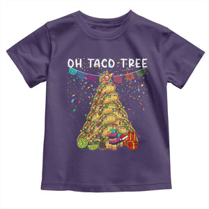 Taco Christmas Tree Toddler T Shirt Funny Xmas Foodie Mexican TS14 Purple Print Your Wear