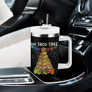Taco Christmas Tree Tumbler With Handle Funny Xmas Foodie Mexican TS14 Print Your Wear