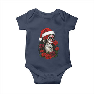 Dia De Los Muertos Mexican Christmas Baby Onesie Day of the Dead Sugar Skull Women TS14 Navy Print Your Wear