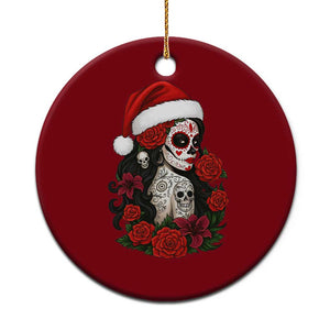 Dia De Los Muertos Mexican Christmas Ceramic Ornament Day of the Dead Sugar Skull Women TS14 1pc Red Print Your Wear