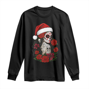 Dia De Los Muertos Mexican Christmas Long Sleeve Shirt Day of the Dead Sugar Skull Women TS14 Black Print Your Wear